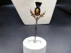 thistle kilt pin back